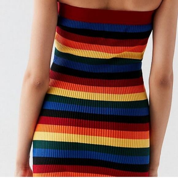 Urban Outfitters Rainbow Tube Mini Dress size M - Picture 3 of 9